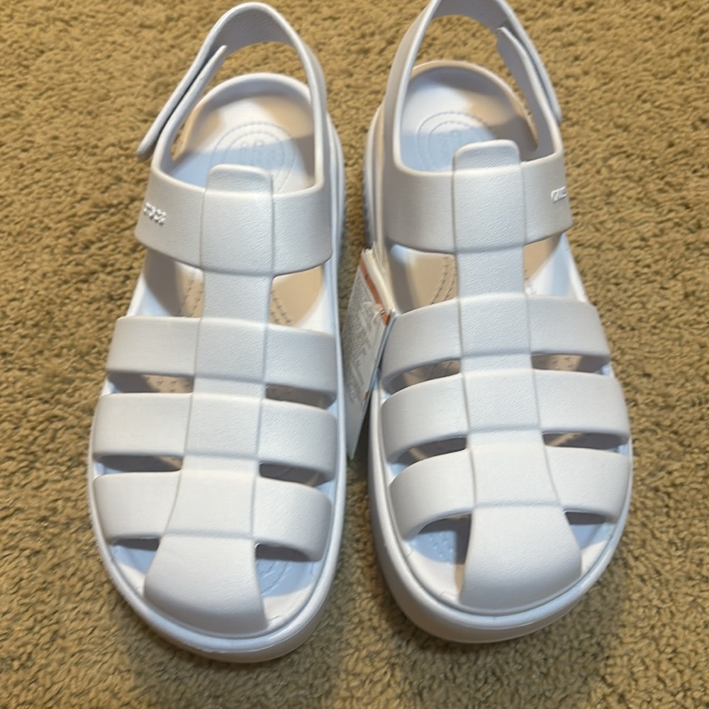 CROCS Women's Platform Sandals - Light Blue - Picture 3 of 3